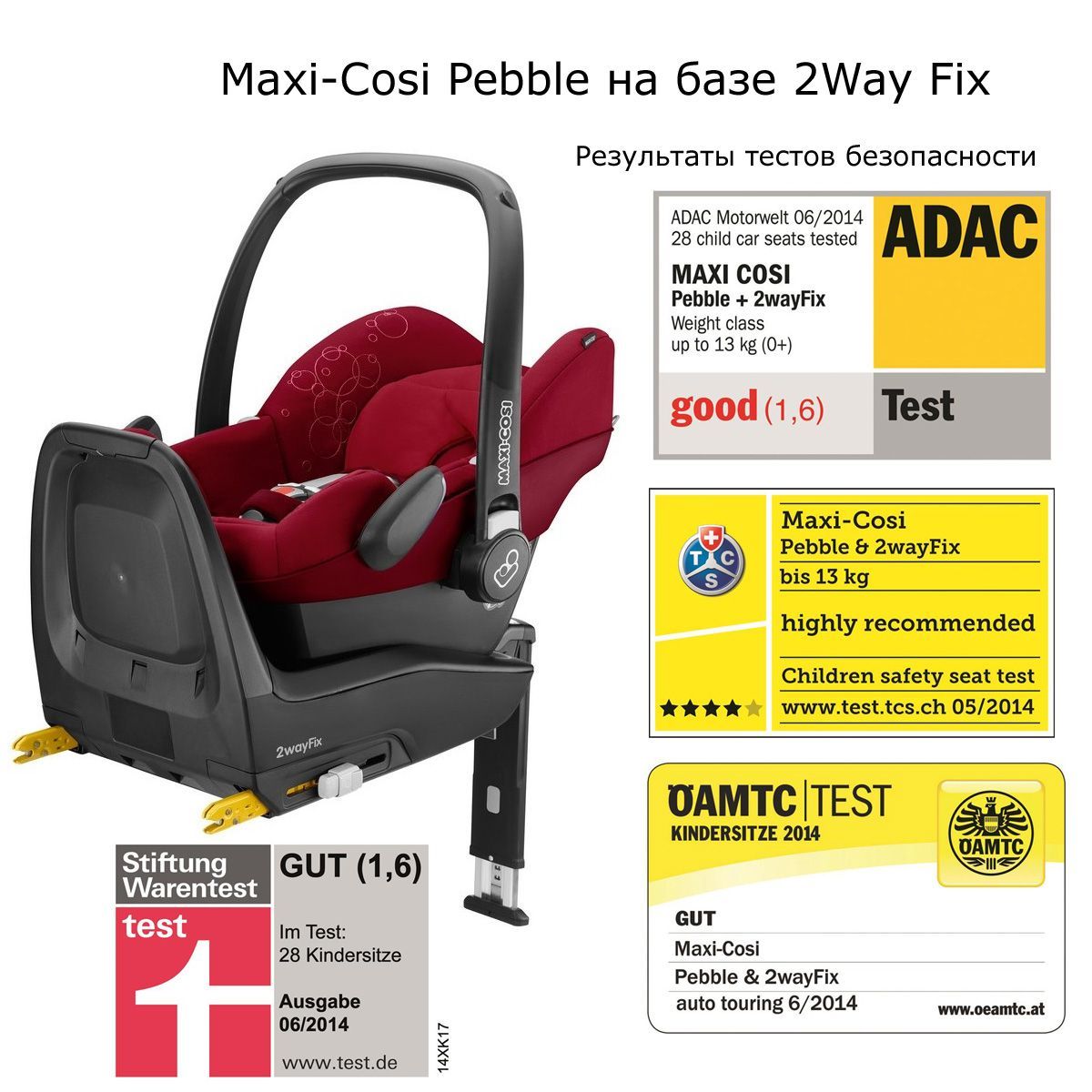 Автокресло 0+ Maxi-Cosi Pebble для детей 0-13 кг