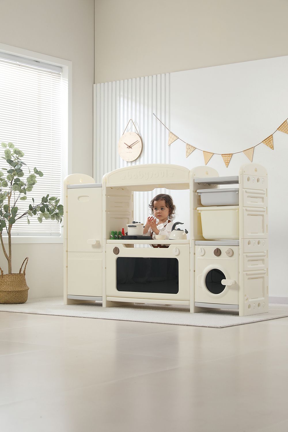 Кухня детская UNIX Kids Cook & Store 2 Grey PKTNC&S2GRY 48 элементов