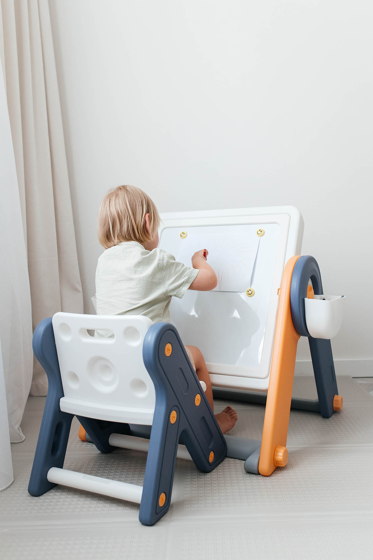 Стол со стульчиком 4 в 1 детский развивающий UNIX Kids Yellow PPT4IN1YEL