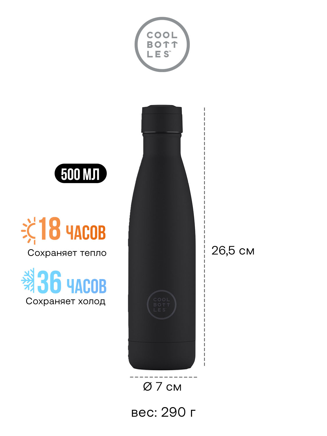 Термос–термобутылка Cool Bottles 500мл