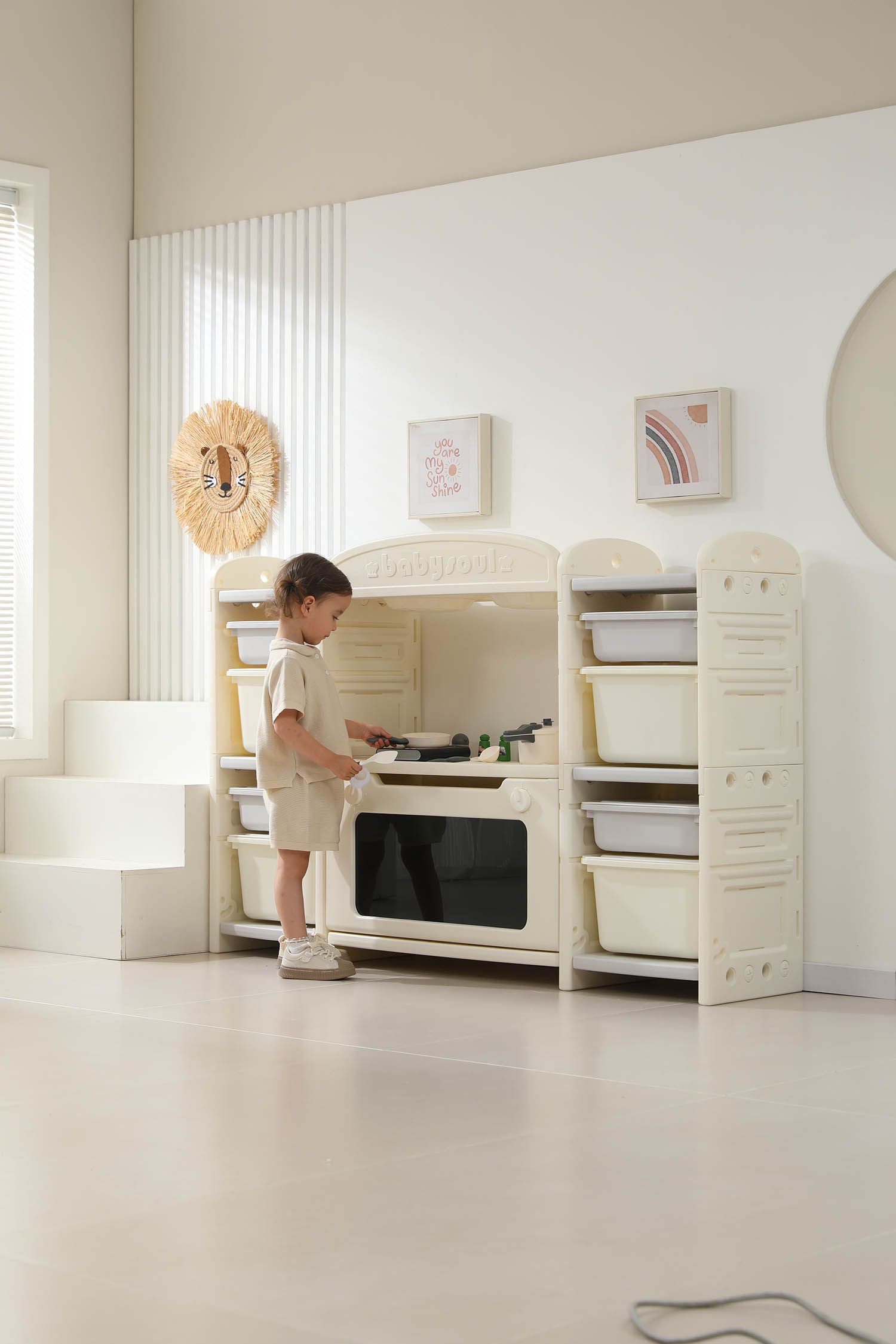 Кухня детская UNIX Kids Cook & Store 8 Grey PKTNC&S8GRY 48 элементов