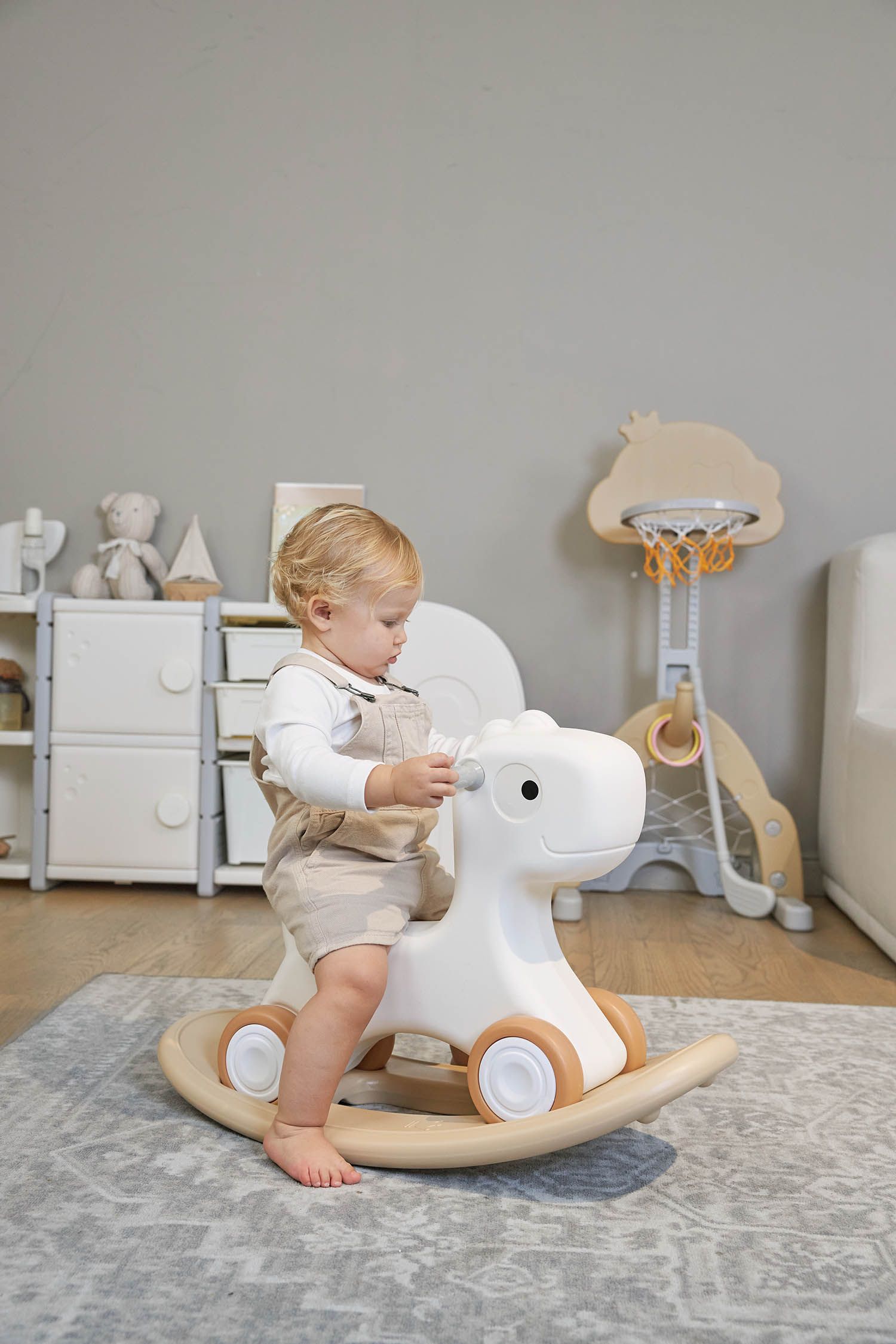 Лошадка-качалка-беговел UNIX Kids Camel PPRHWHCL