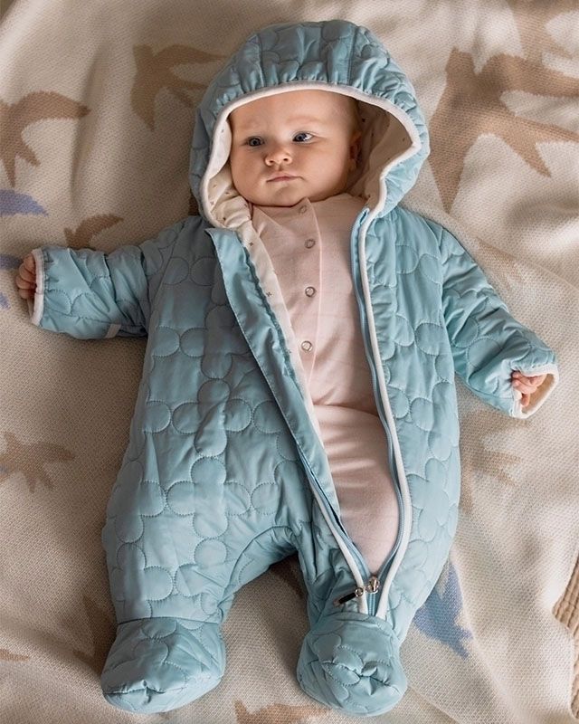 Комбинезон детский утепленный LoomKnits Серо-голубой