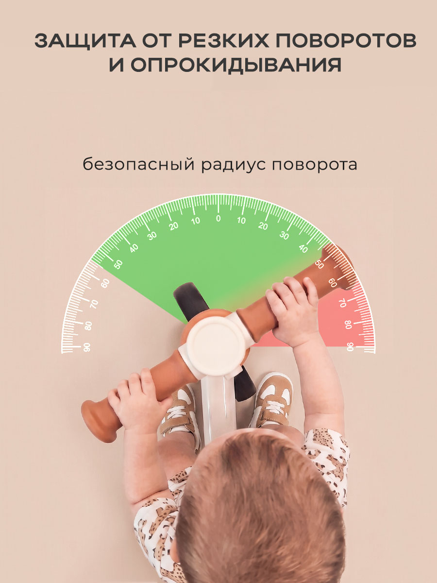 Беговел-каталка-велосипед Fiorellino бежевый (beige) TS866