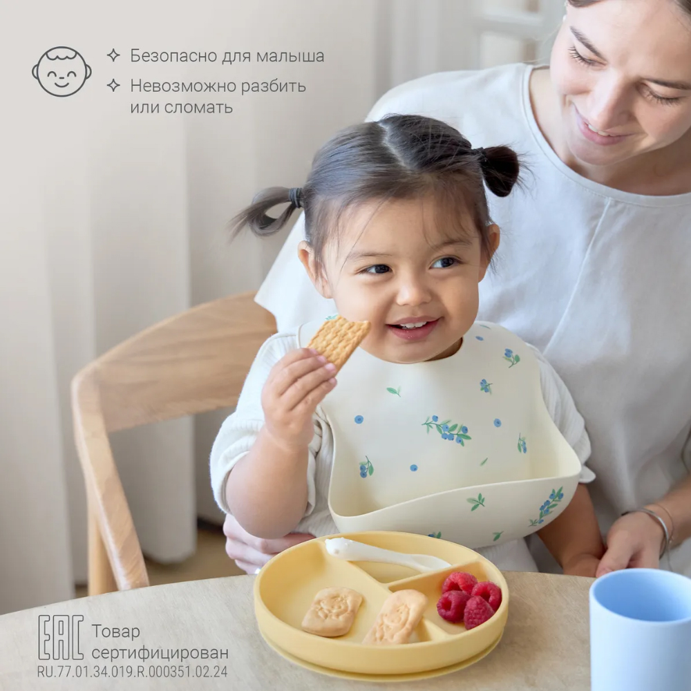 Тарелка Edda секционная на присоске