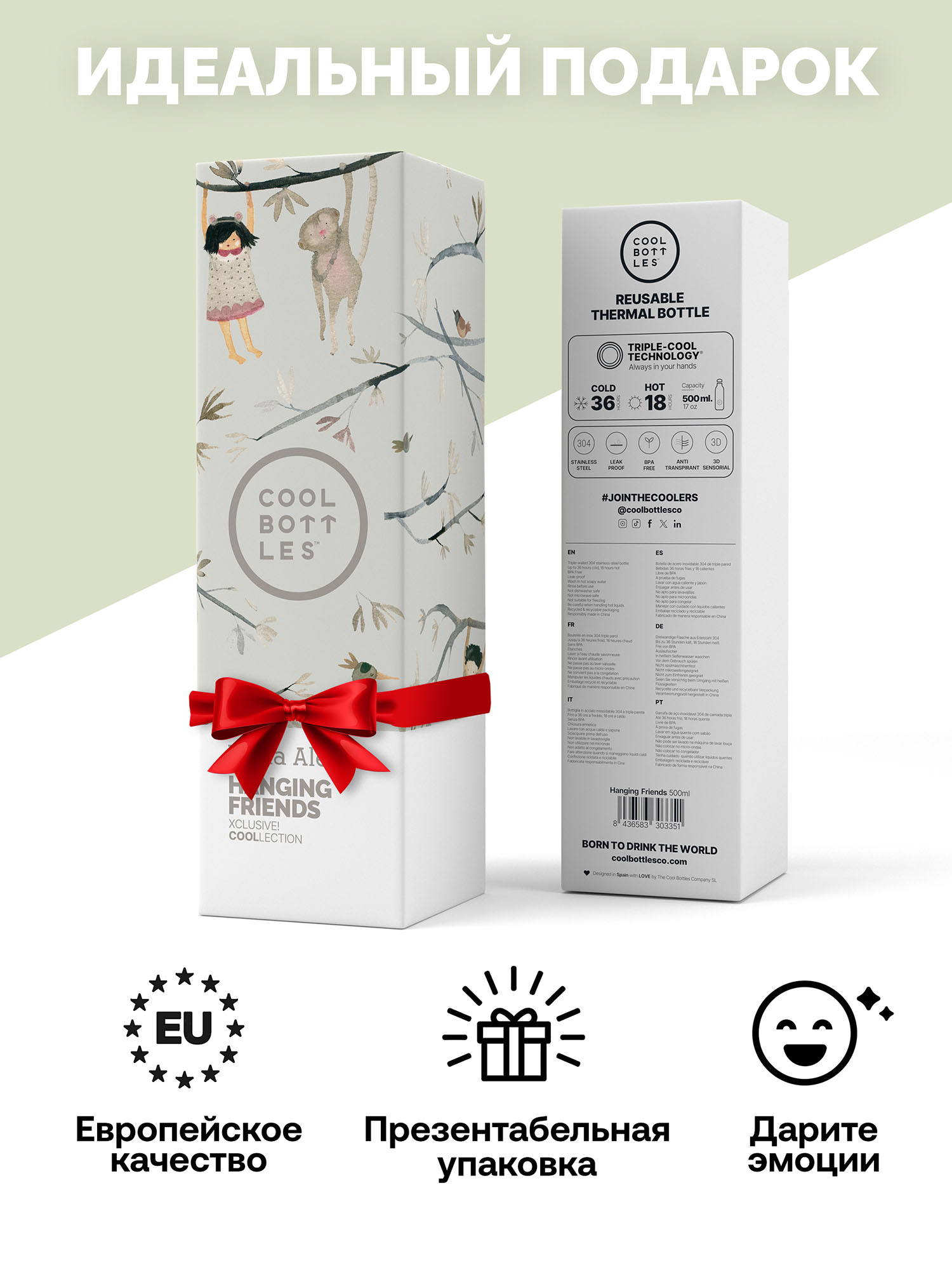 Термос–термобутылка Cool Bottles 500мл