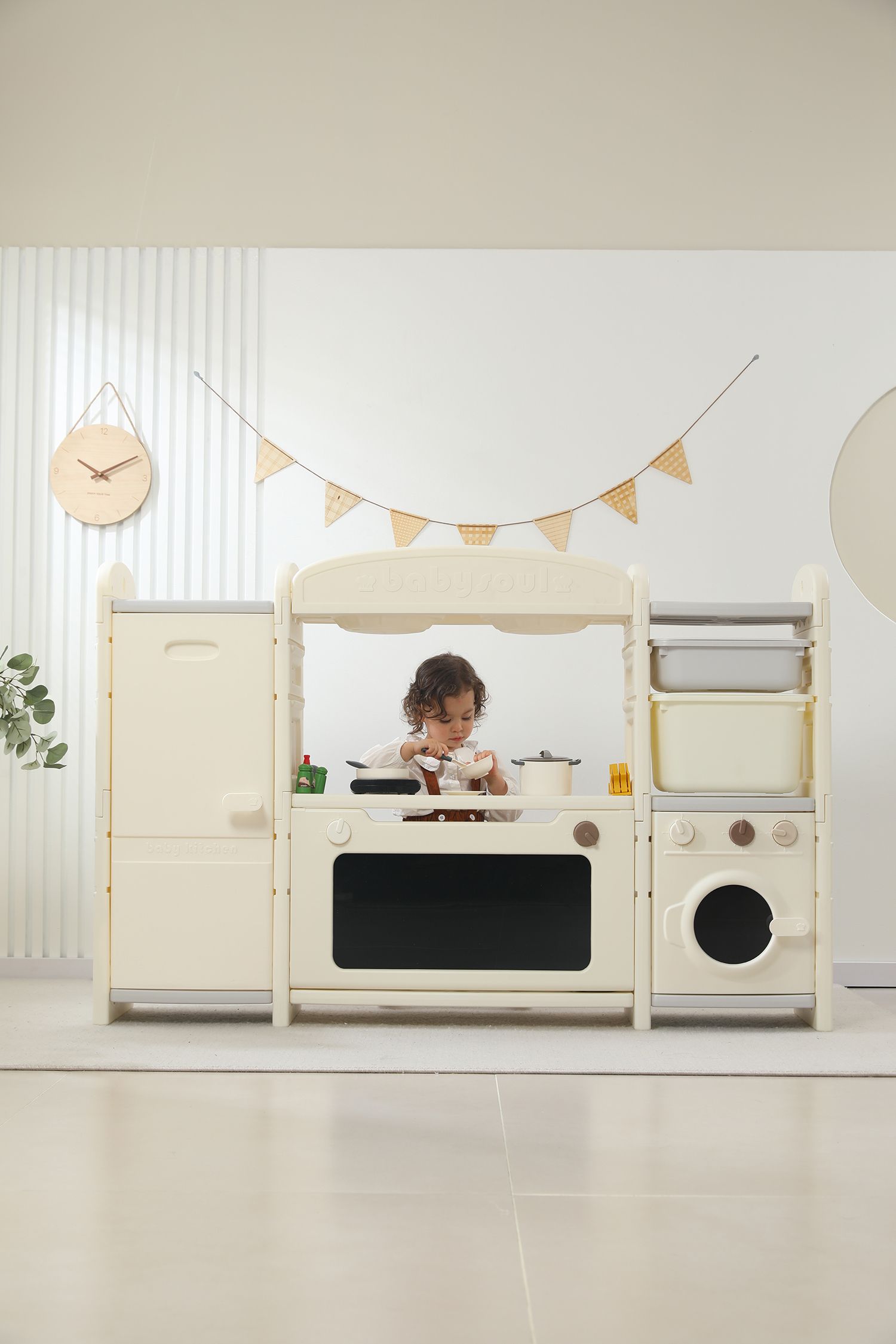 Кухня детская UNIX Kids Cook & Store 2 Grey PKTNC&S2GRY 48 элементов