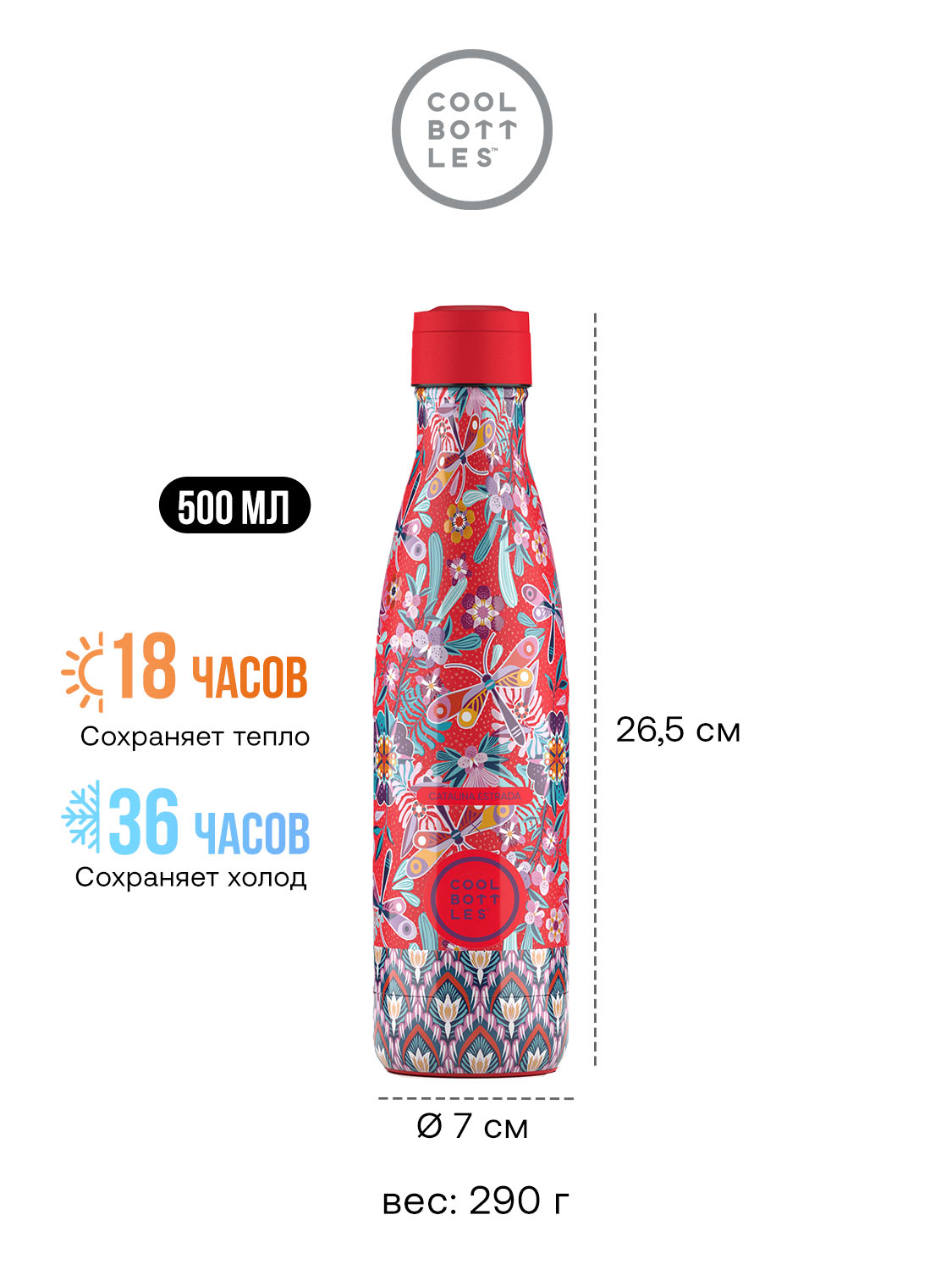 Термос–термобутылка Cool Bottles 500мл