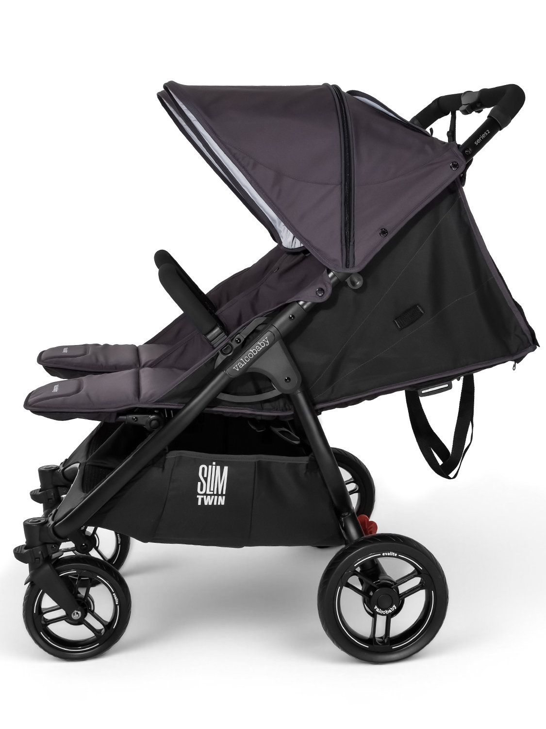 Коляска прогулочная для двойни Valco Baby Slim Twin 2.0