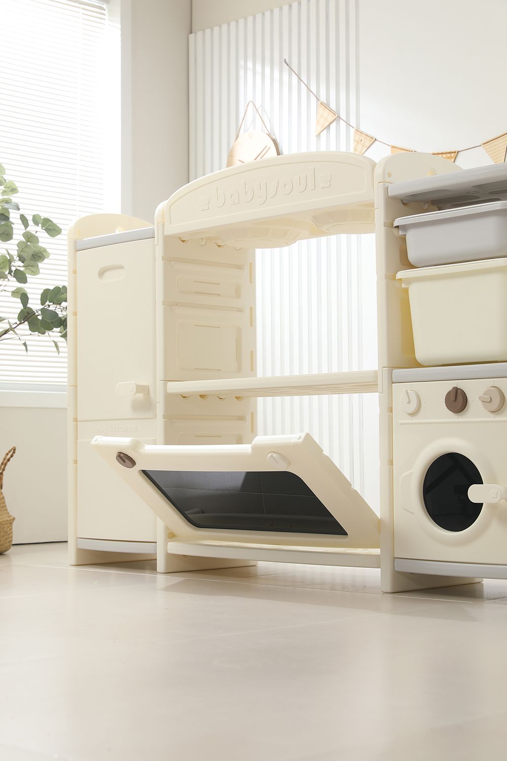 Кухня детская UNIX Kids Cook & Store 2 Grey PKTNC&S2GRY 48 элементов