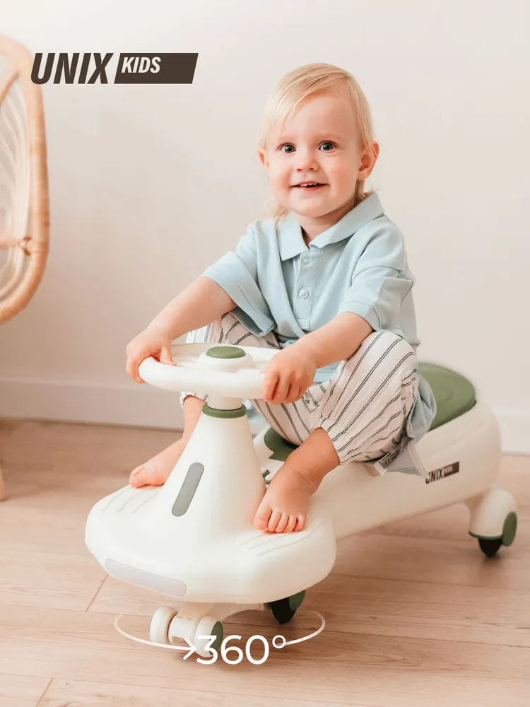 Толокар UNIX Kids Bibicar V2 бесшумные колеса, музыка