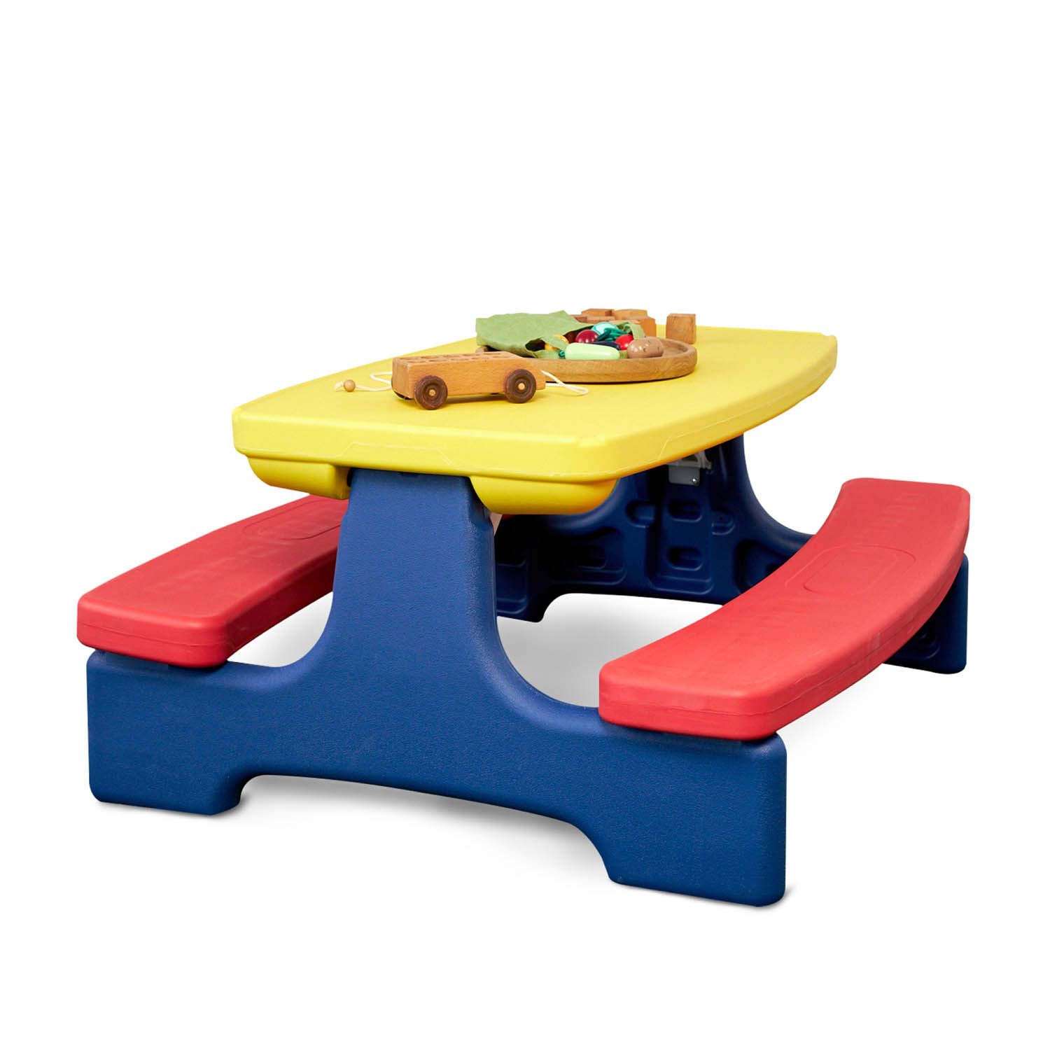 Стол садовый с лавочками UNIX Kids Garden Yellow PTGARDTB100