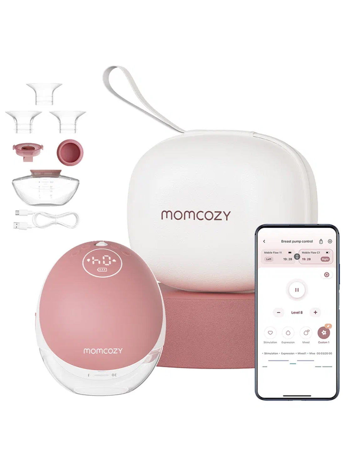 Молокоотсос Momcozy беспроводной портативный электрический BP223 2 шт.