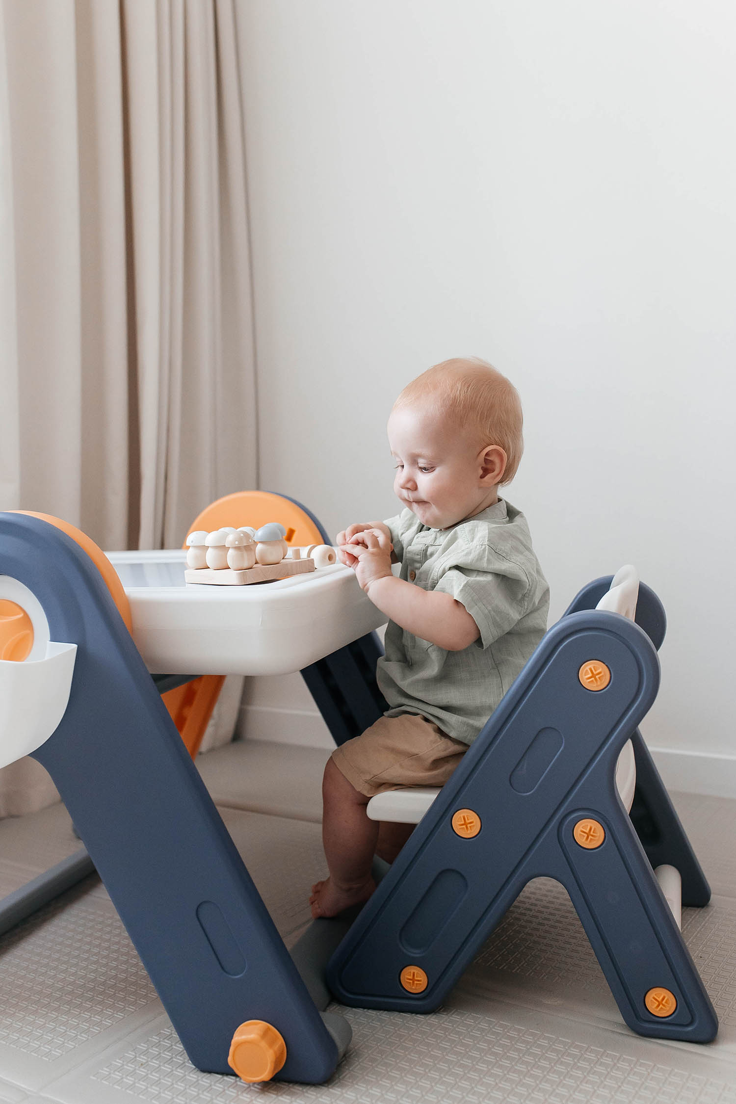 Стол со стульчиком 4 в 1 детский развивающий UNIX Kids Yellow PPT4IN1YEL
